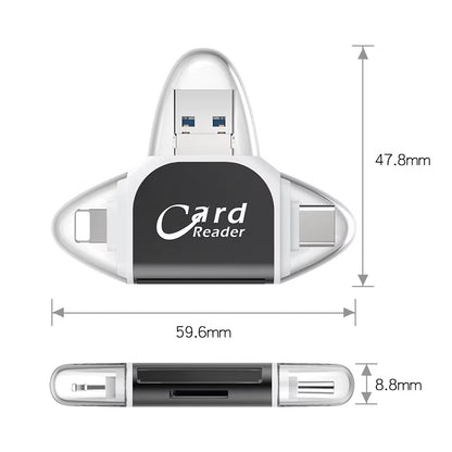 4-in-1 Card Reader Adapter – Instantly Access Your Camera Shots Anywhere